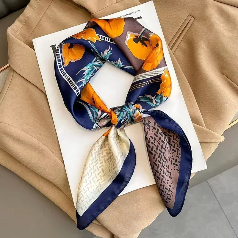 Luxury women satin scarf