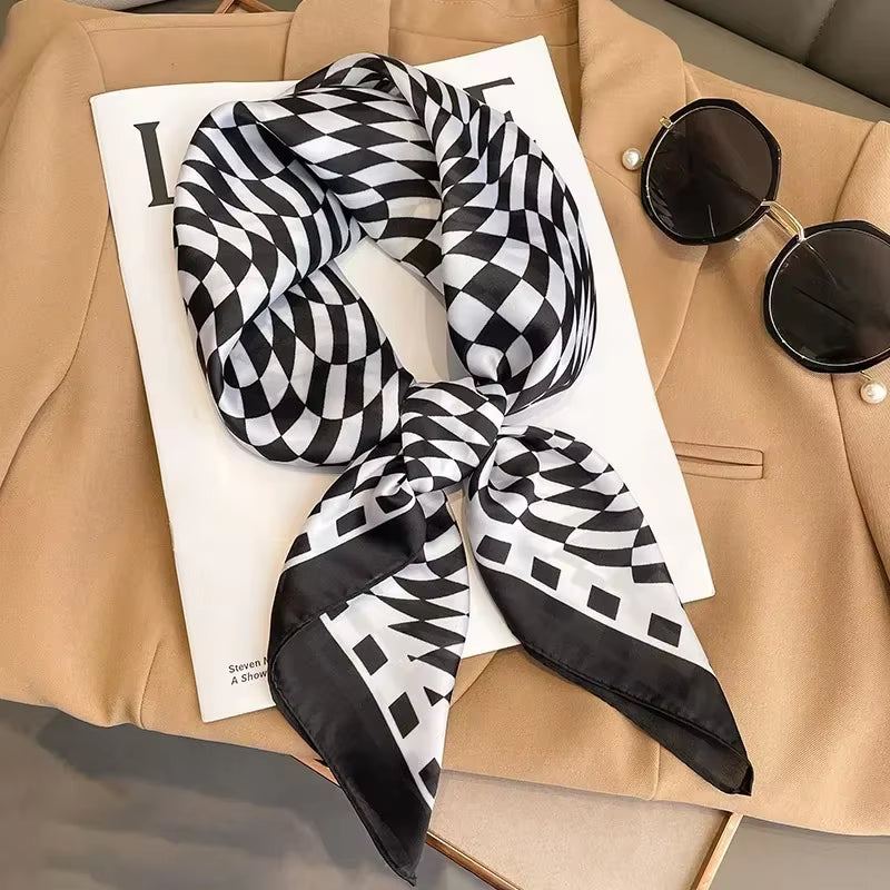 Luxury women satin scarf