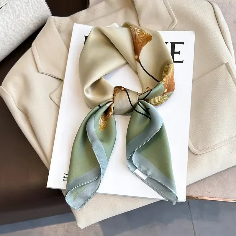 Luxury women satin scarf