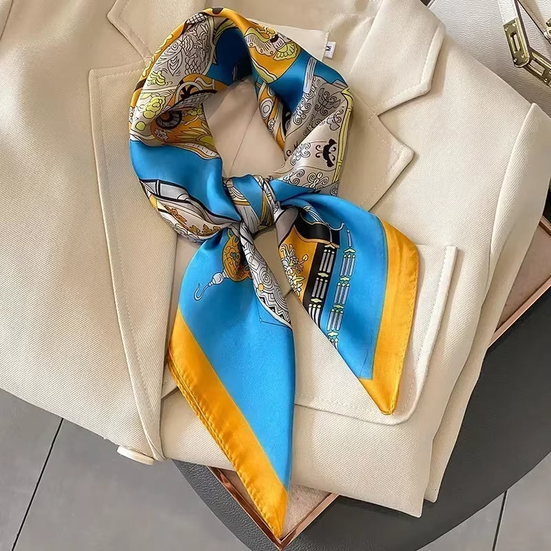 Luxury women satin scarf