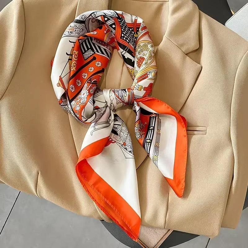 Luxury women satin scarf