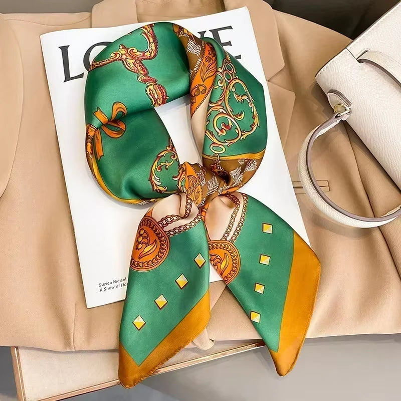 Luxury women satin scarf