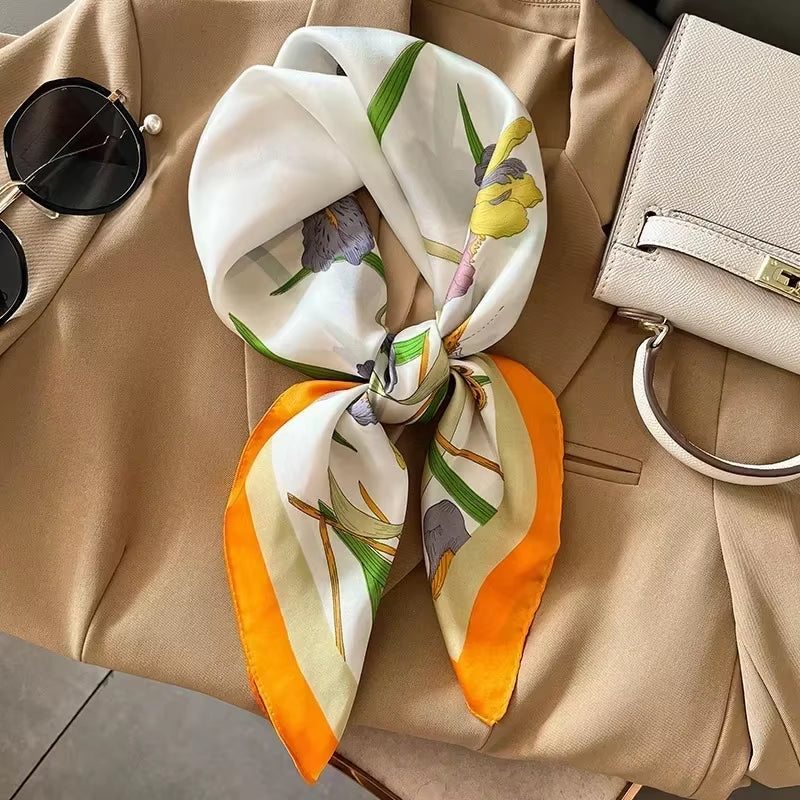 Luxury women satin scarf