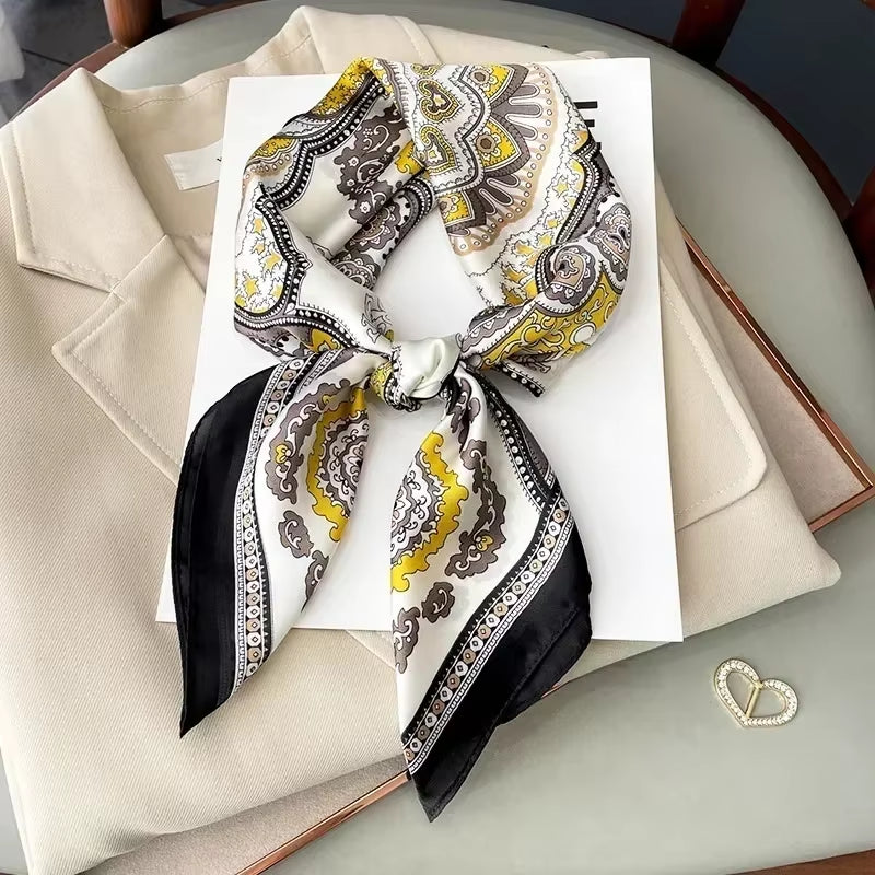 Luxury women satin scarf