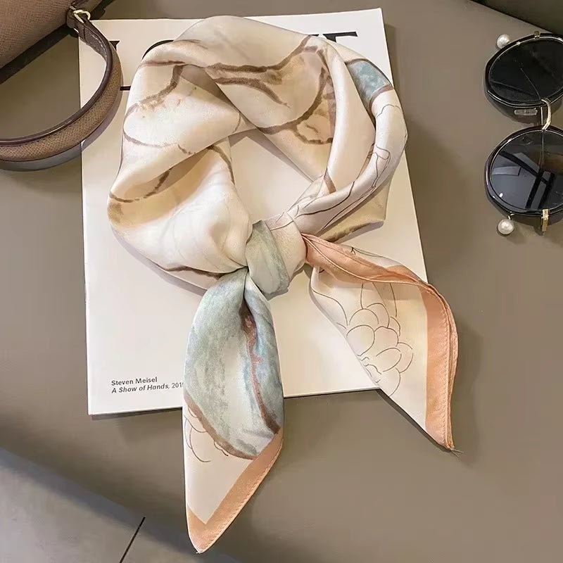 Luxury women satin scarf