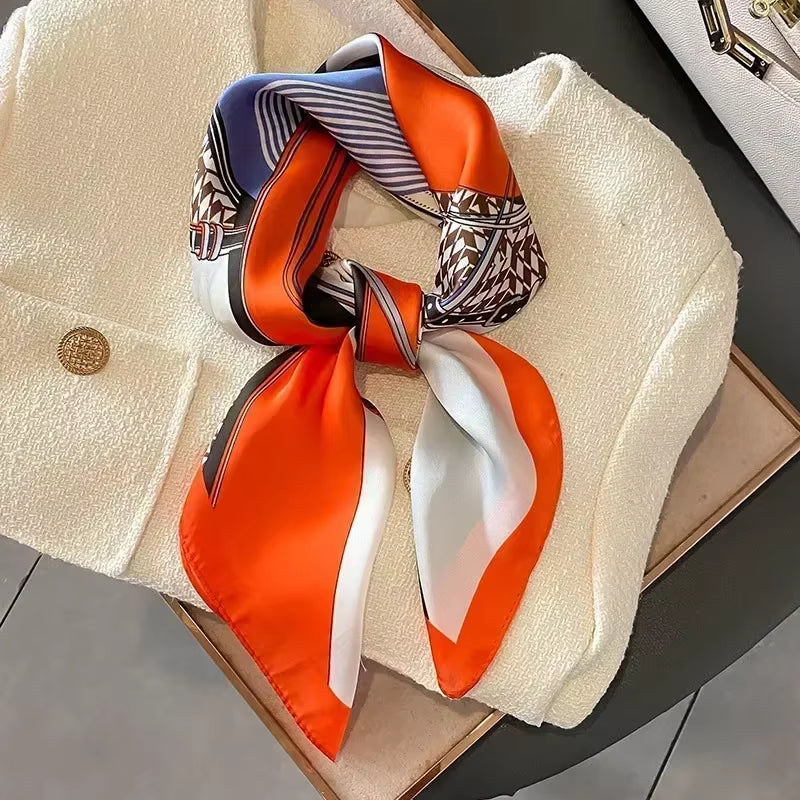 Luxury women satin scarf