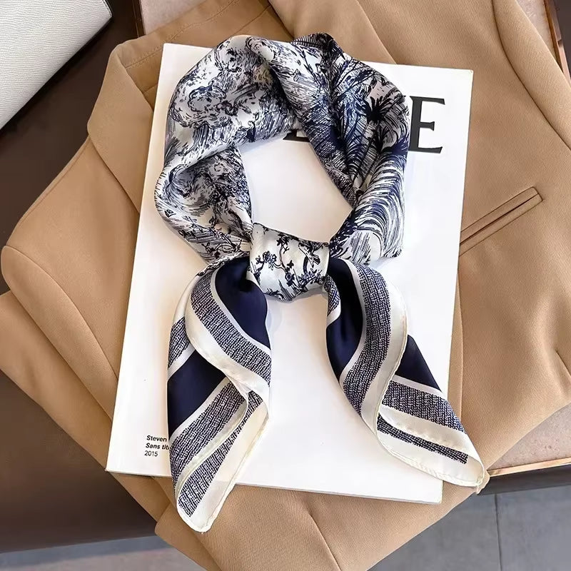 Luxury women satin scarf