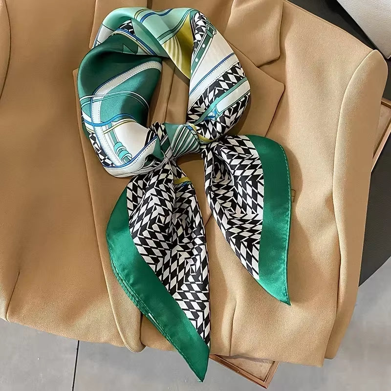 Luxury women satin scarf